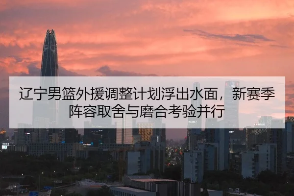 辽宁男篮外援调整计划浮出水面，新赛季阵容取舍与磨合考验并行